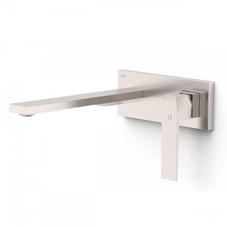 Tres Wastafelmengkraan Inbouw Tres Slim Exclusive Rechte Lange Uitloop en Hendel RVS RVS Look