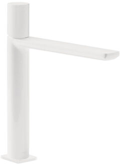 Tres Wastafelmengkraan Tres Loft Colors 1-Knop Uitloop Recht 19,6 cm Rond Mat Wit Mat wit