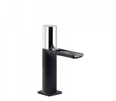 Tres Wastafelmengkraan Tres Loft Colors 1-knop Waterval Uitloop 10.4 cm Rond Zwart Chroom