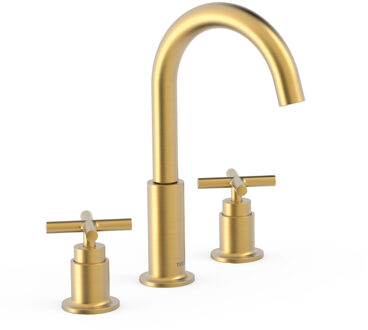 Tres Wastafelmengkraan Tres Mont Blanc 3-Gats Met Twee Grepen Mat Goud