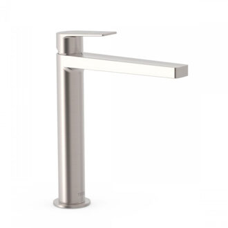 Tres Wastafelmengkraan Tres Project 1-Hendel Uitloop Recht 19.7 cm Rond RVS RVS Look