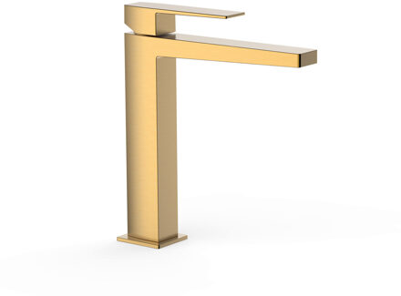 Tres Wastafelmengkraan Tres Slim Exclusive Vierkant met Hendel Mat Goud