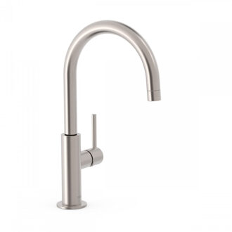 Tres Wastafelmengkraan Tres Study Exclusive 32,4 cm met Hendel Uitloop Gebogen Rond RVS Chroom