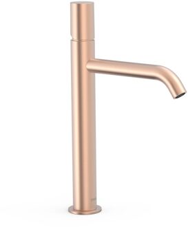 Tres Wastafelmengkraan Tres Study Exclusive 32,5 cm 1-Knop Rond Mat Rosé Goud Mat rose goud