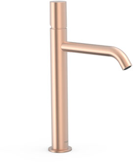 Tres Wastafelmengkraan Tres Study Exclusive 32,5 cm 1-Knop Rond Mat Rosé Goud Tres