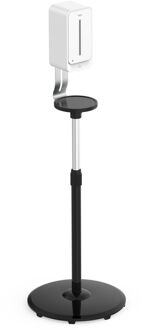 Tres Zeepdispenser met Vloerstandaard Tres Tempo Standard met Schap Zwart met Wit