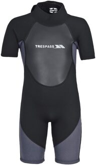 Trespass Childrens boys scuba 3mm kort wetsuit Zwart - 104
