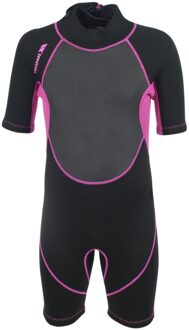 Trespass Childrens girls scubadive 3mm kort wetsuit Zwart