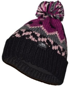 Trespass Childrens/kids twiglet grof gebreide muts met fleecevoering Paars - 5-6J / 110-116cm