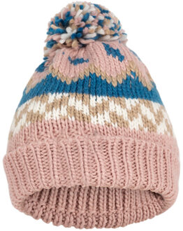 Trespass Childrens/kids twiglet grof gebreide muts met fleecevoering Roze - 134/140