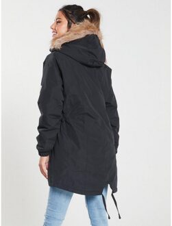 Trespass Dames Celebrity Geïsoleerd Extra Lange Parka Jas (Zwart) - XL