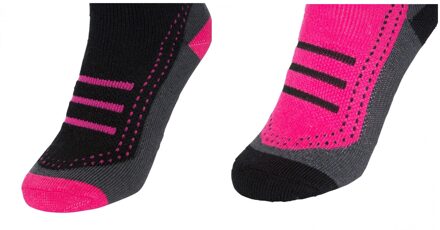 Trespass Dames/dames Janus II Skisokken (Pakket van 2) (Cassis/zwart) Veelkleurig