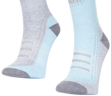 Trespass Dames janus ii skisokken (pakket van 2) - maat 39-42 Grijs