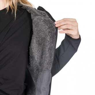 Trespass Dames kristen waterdichte jas en is lang van lengte Zwart