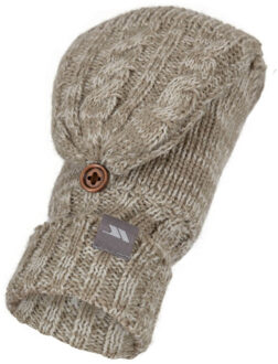 Trespass Dames mittzu vingerloze gebreide skihandschoenen Beige - S / M
