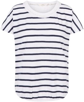 Trespass Dames moor stripe t-shirt met korte mouwen Wit - L