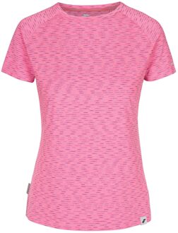 Trespass Dames myrtle gestreept actief t-shirt Roze - L