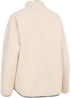 Trespass Dames quake leren biezen fleece jas Wit
