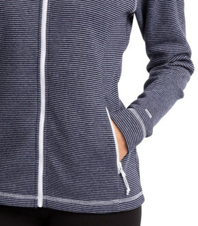 Trespass Dames rootless stripe marl at200 fleecejack - maat L Blauw
