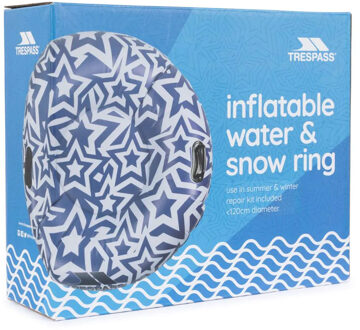 Trespass Dingnut Sterren Opblaasbare Ring (Blauw/Wit) - One Size
