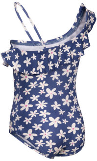 Trespass Eendelig zwempak met pioenroos voor meisjes Blauw - 98