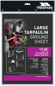 Trespass Faulken Groot Dekzeil Gronddoek (Zwart) - One Size