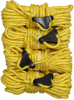 Trespass Garrow scheerlijnen & spanners (set van 4) Geel - One size