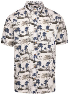 Trespass Heren frantom woven casual overhemd Wit - XXXL