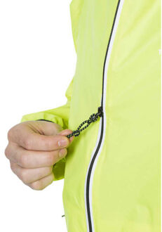 Trespass Heren retract hi-vis opbergbare waterdichte jas. Geel - L