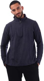 Trespass Heren Taddingly Half Zip Fleece Top (Marine) Navy