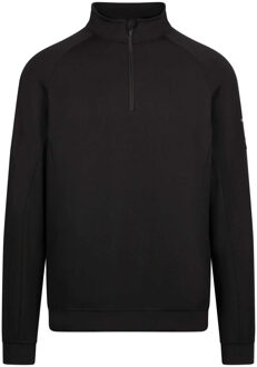 Trespass Heren Zakery Sweatshirt met halve rits (Zwart) - maat M