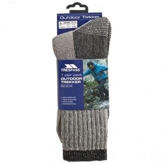 Trespass Herenwandelaar Merino Wollen Wandelschoenen Sokken (1 Paar) (Grijze Mergel) - maat Grijs