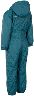Trespass Kids unisex dripdrop gewatteerd waterdicht regenpak Groenblauw