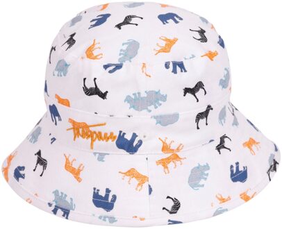 Trespass Kinder/kinder zebdee safari dieren emmer hoed Wit - 8-9J / 128-134cm
