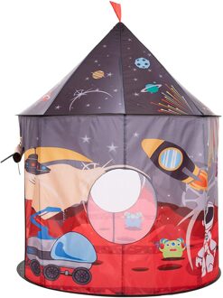 Trespass Kinderen/Kinderen Chateau Play Tent met Packaway Bag (Ruimte Print) Roze - One Size