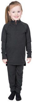 Trespass Kinderen unisex unite360 thermische basislaagset (boven- en onderkant) Zwart - 92/98