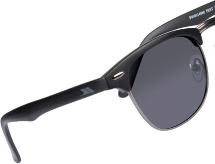 Trespass Unisex Fest II Zonnebril voor volwassenen (Matzwart/metaalgrijs)