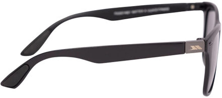 Trespass Unisex matter logo geëtst zonnebril voor volwassenen Zwart - One size