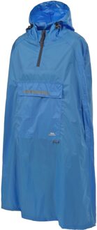 Trespass Unisex Qikpac Waterdichte Opbergbare Poncho met Capuchon (Blauw) - maat M