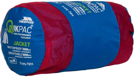 Trespass Unisex qikpac x opbergbare jas Blauw - L