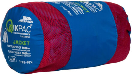 Trespass Unisex qikpac x opbergbare jas Blauw - S