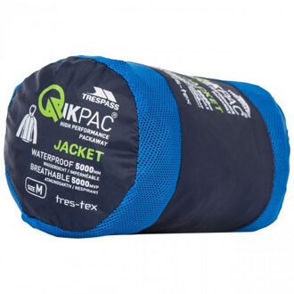 Trespass Unisex qikpac x opbergbare jas Blauw - XL