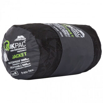 Trespass Unisex qikpac x opbergbare jas - maat XS Grijs