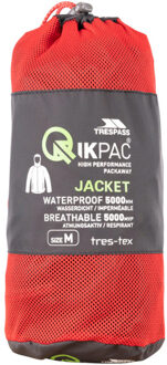 Trespass Unisex qikpac x opbergbare jas Zwart - M