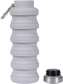 Trespass Vavo opvouwbare waterfles met karabijnhaak Grijs - One size