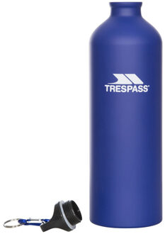 Trespass Volwassenen Slurp waterfles met karabijnhaak (1 liter) (Matblauw) - maat Veelkleurig
