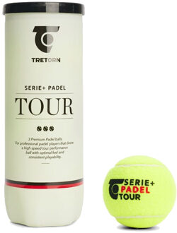 Tretorn Serie+ Padel Tour 3 Ballen Padelballen 1 Geel