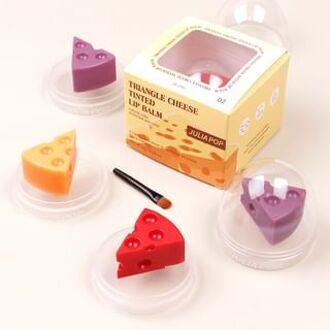 Triangle Cheese Colour Change Tinted Lip Balm - 3 Shades 02# Red - 8g