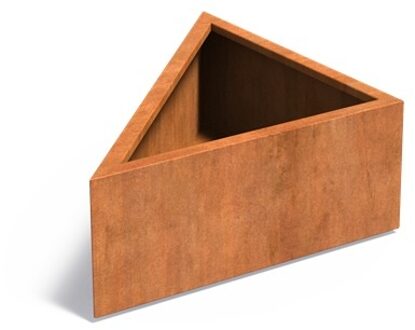 Triangle cortenstaal 100x100x40 cm plantenbak