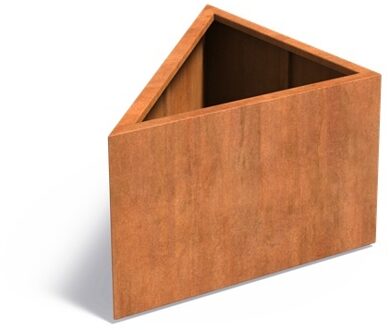 Triangle cortenstaal 100x100x60 cm plantenbak